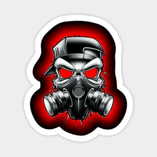 Toxic/Radioactive Skull Gas Mask Sticker